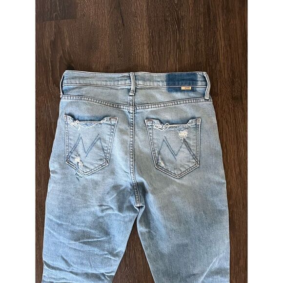 Mother Jeans Womens 27 Blue The Dazzler Ankle Denim Button Fly So Cute! - Picture 8 of 9